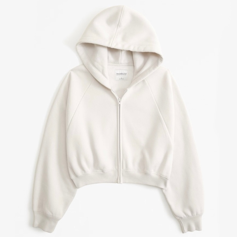 Shrunken Sunday Hooded Full-Zip in Cream